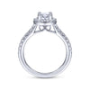 Gabriel & Co. 14k White Gold Contemporary Halo Engagement Ring