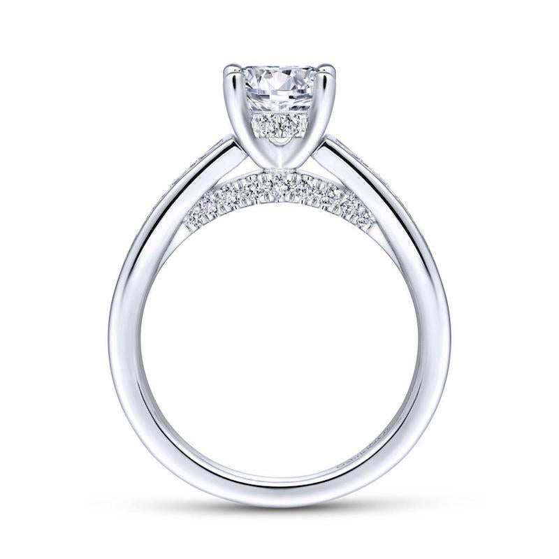 Gabriel & Co. 14k White Gold Contemporary Straight Engagement Ring