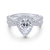 Gabriel & Co. 14k White Gold Contemporary Halo Engagement Ring