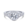 Gabriel & Co. 14k White Gold Contemporary Halo Engagement Ring