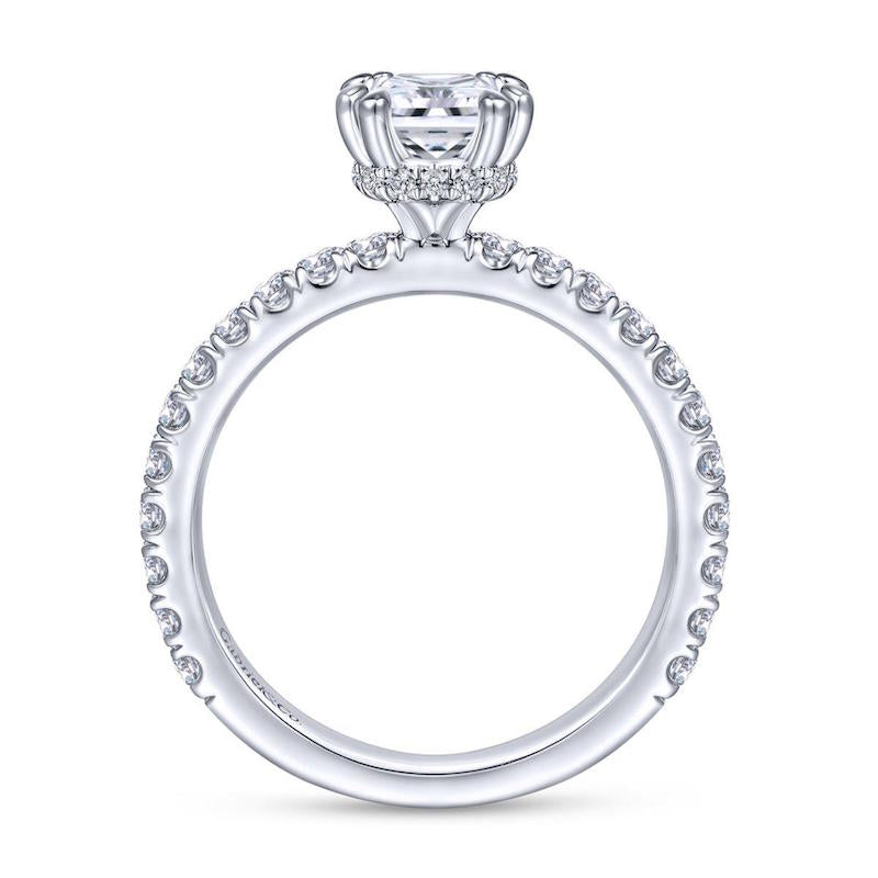 Gabriel & Co. 14k White Gold Contemporary Straight Engagement Ring