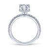 Gabriel & Co. 14k White Gold Contemporary Straight Engagement Ring