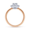 Gabriel & Co. 14k Two Tone Gold Starlight Halo Engagement Ring