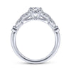 Gabriel & Co. 14k White Gold Victorian Split Shank Engagement Ring