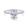 Gabriel & Co. 14k White Gold Contemporary Halo Engagement Ring