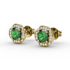 Fana Vintage Channel Setting Stud Earrings