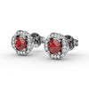 Fana Vintage Channel Setting Stud Earrings