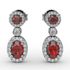 Fana Set the Scene Ruby and Diamond Dangle Earrings