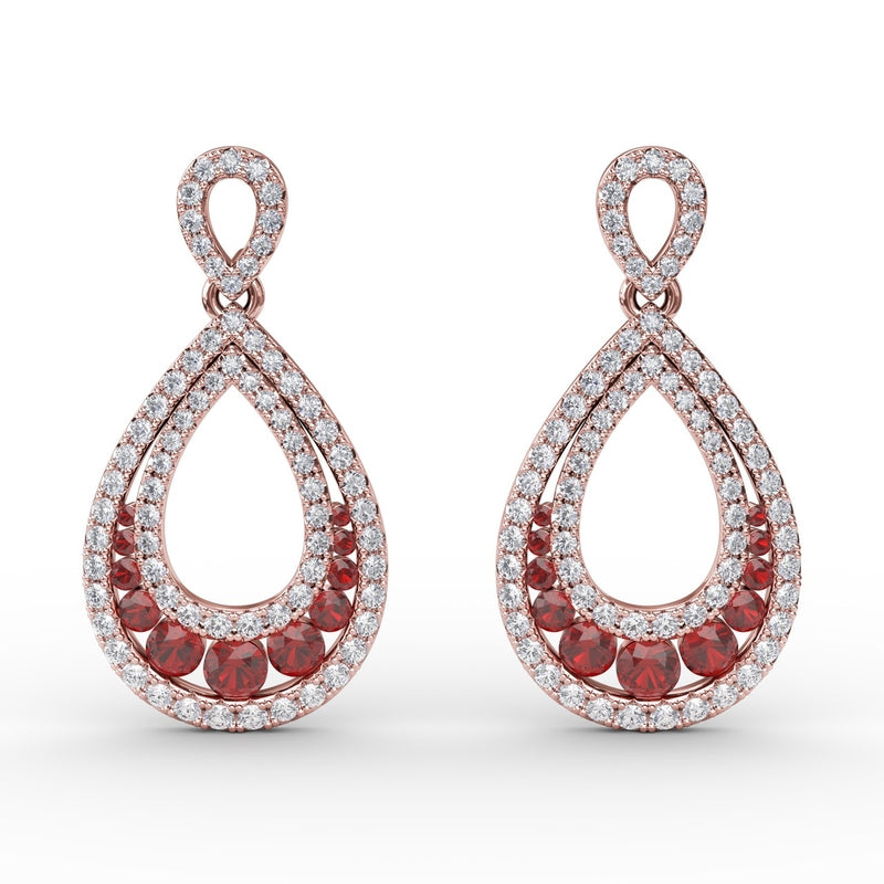 Fana Bedazzled Drop Earrings