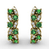 Fana Clustered Emerald and Diamond Earrings