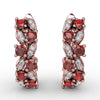 Fana Clustered Ruby and Diamond Earrings