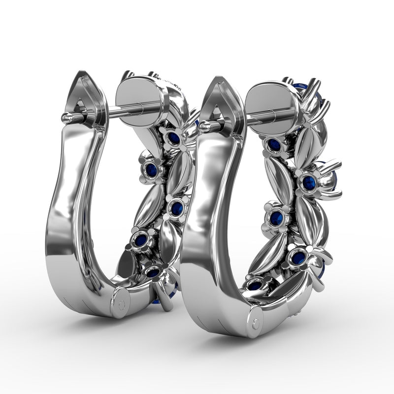 Fana Clustered Sapphire and Diamond Earrings