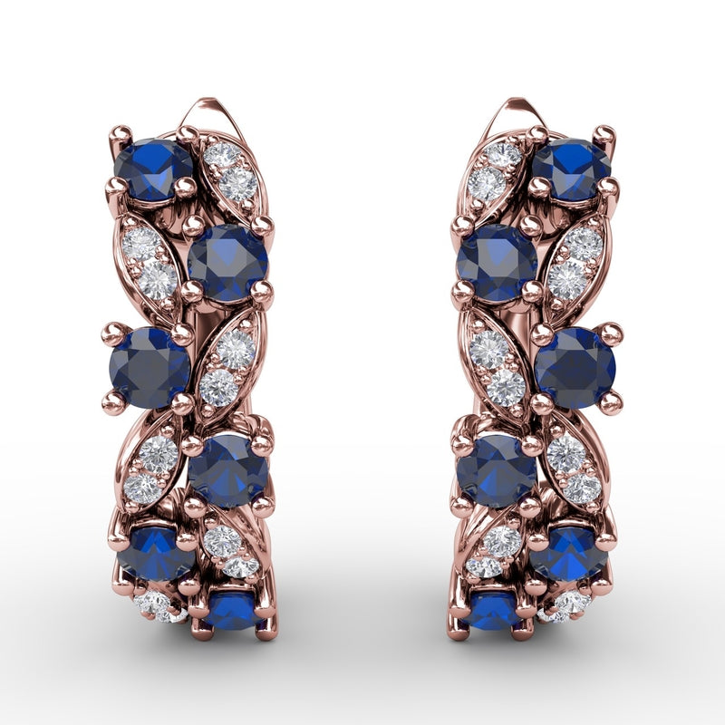 Fana Clustered Sapphire and Diamond Earrings