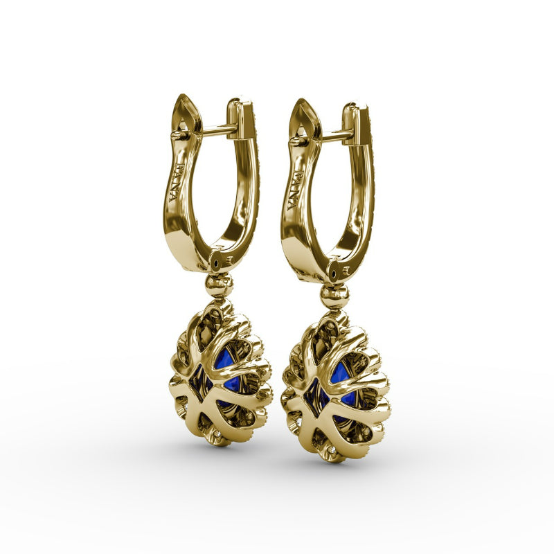 Fana Pear-Shaped Sapphire and Diamond Earrings