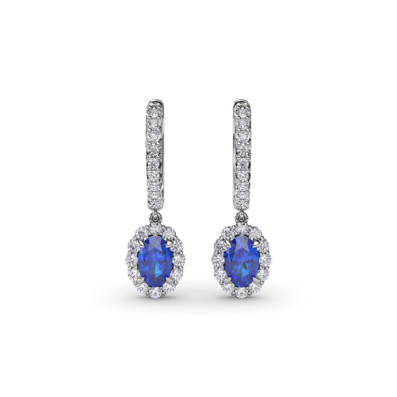 Fana Dazzling Sapphire and Diamond Drop Earrings