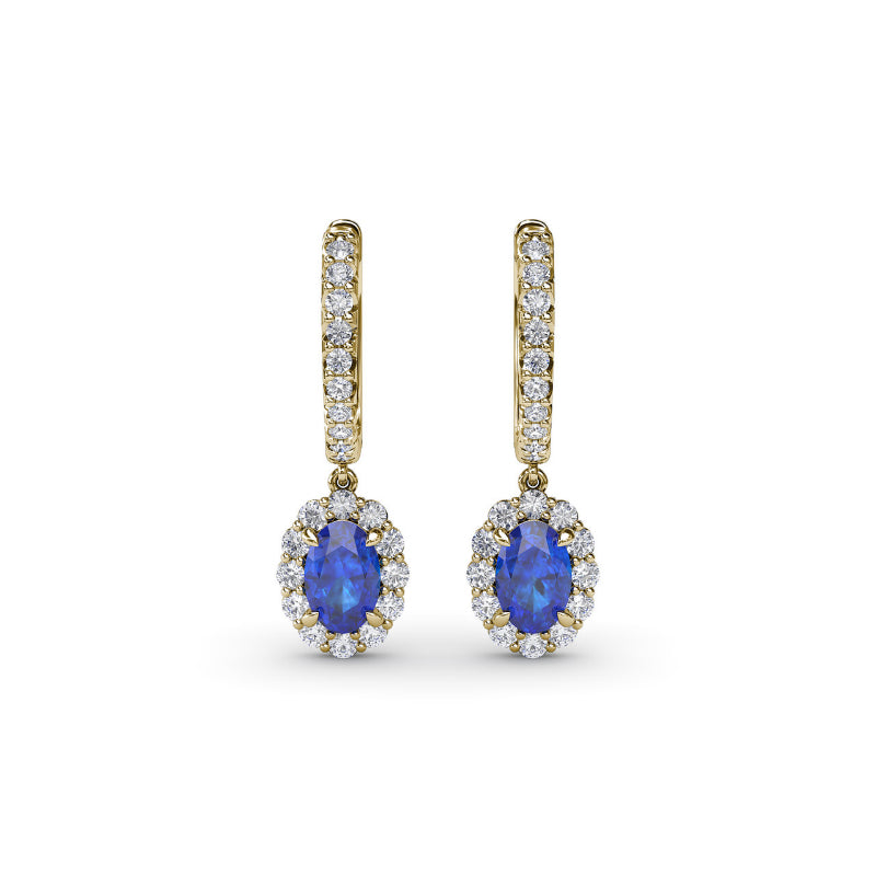 Fana Dazzling Sapphire and Diamond Drop Earrings