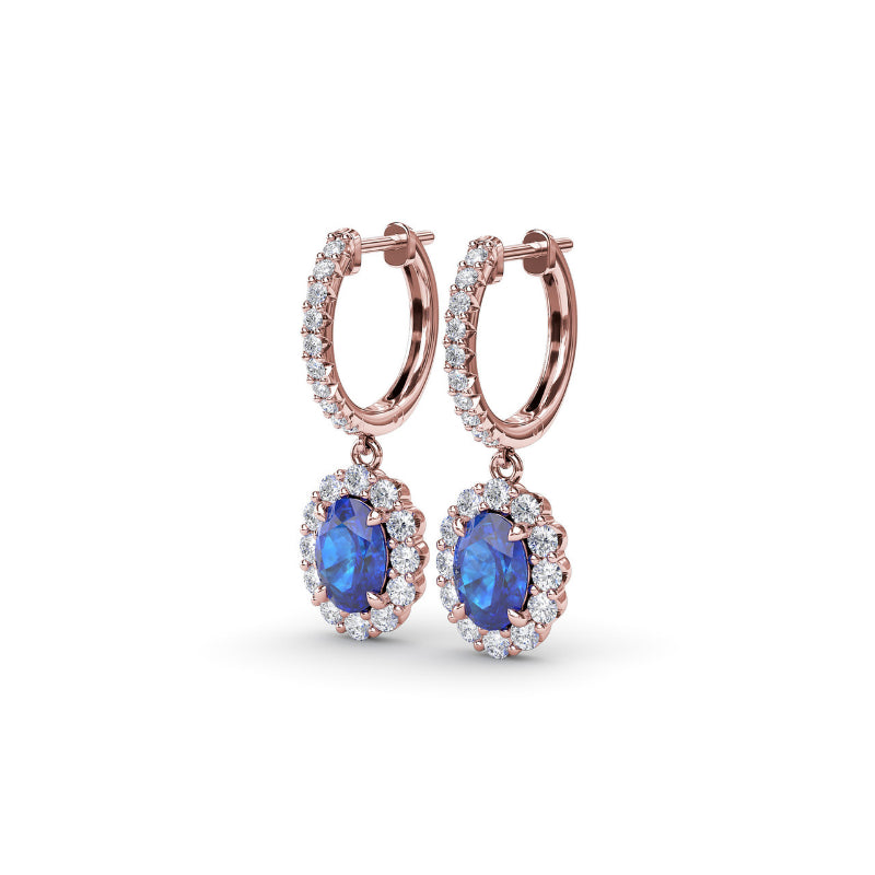 Fana Dazzling Sapphire and Diamond Drop Earrings