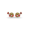 Fana Five Stone Ruby and Diamond Climber Earrings