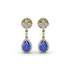 Fana Sapphire and Diamond Teardrop Dangle Earrings