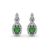 Fana Love Knot Emerald and Diamond Earrings