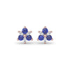 Fana Trio Stud Sapphire and Diamond Earrings