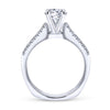 Gabriel & Co. 14k White Gold Contemporary Straight Engagement Ring