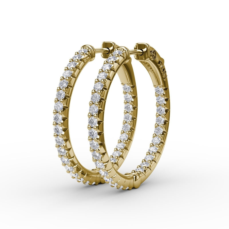 Fana 1.35ct Diamond Hoop Earrings