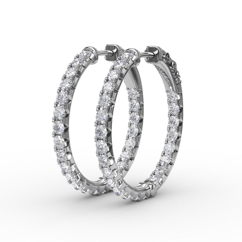 Fana 2.07ct Diamond Hoop Earrings