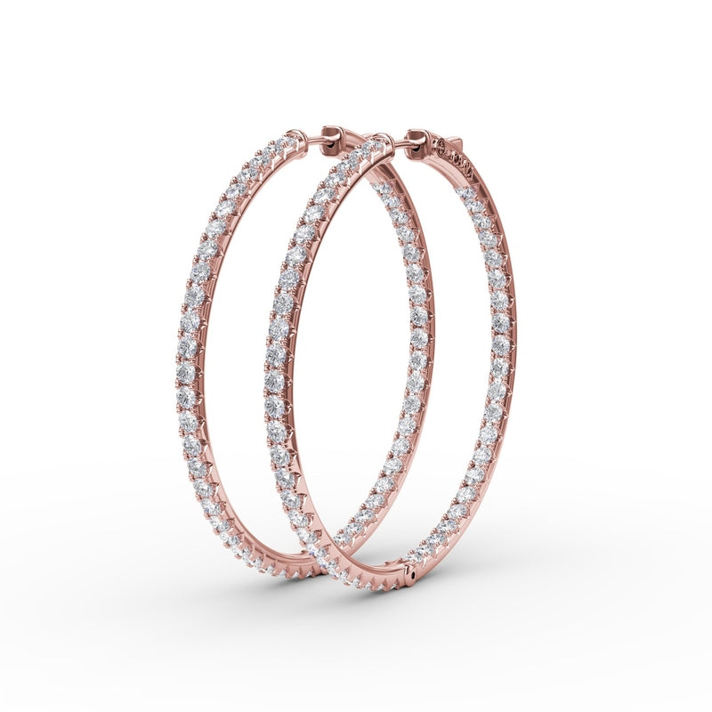 Fana 4.32ct Diamond Hoop Earrings