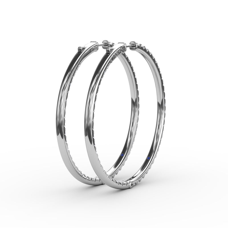 Fana 4.32ct Diamond Hoop Earrings