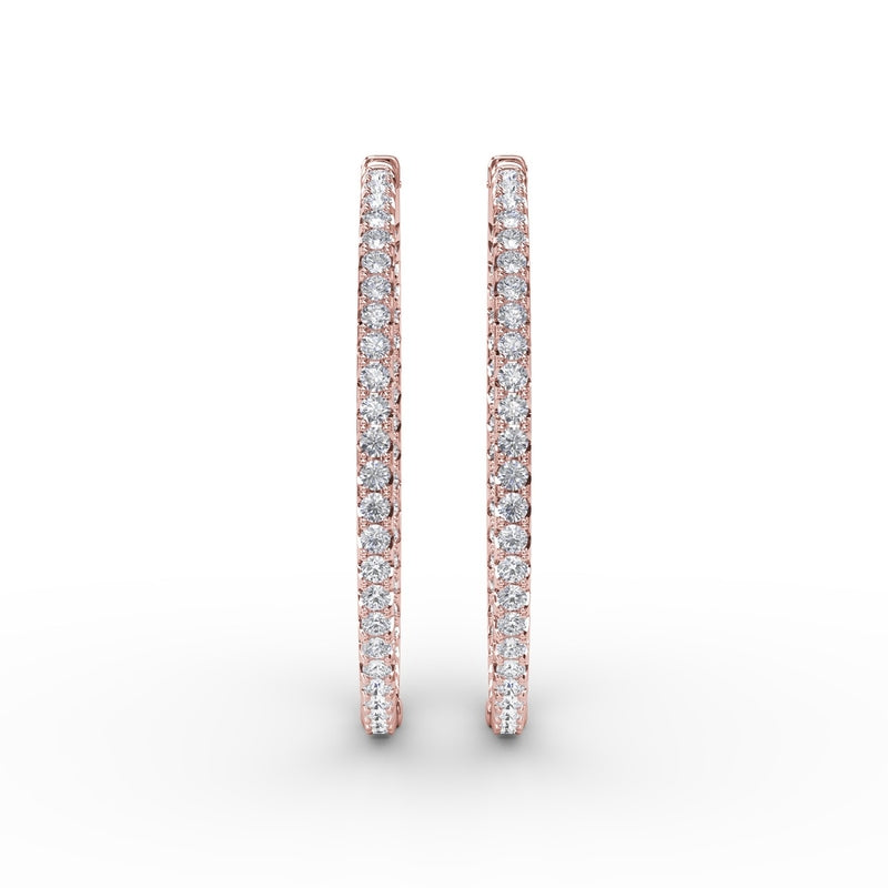 Fana 4.32ct Diamond Hoop Earrings