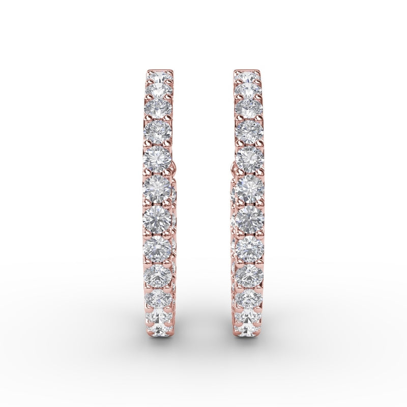 Fana 4.1ct Diamond Hoop Earrings