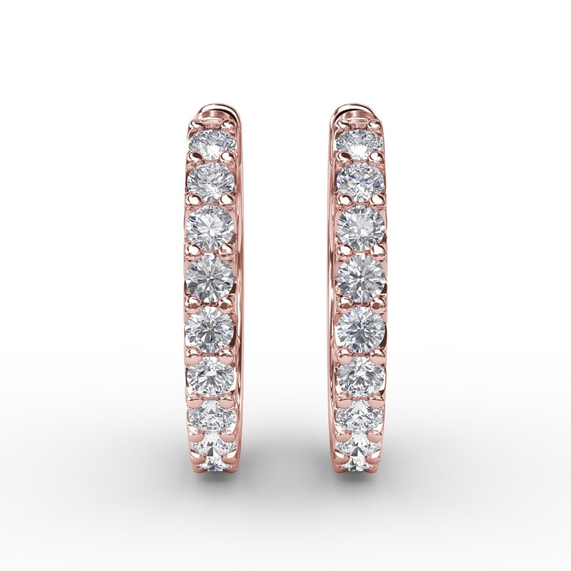 Fana .6ct Diamond Hoop Earrings