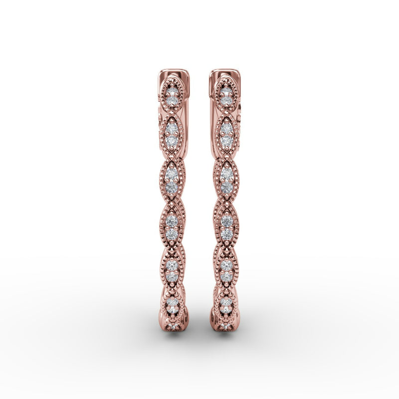 Fana Flawless Filigree Diamond Hoops