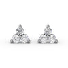 Fana Diamond Cluster Triangle Stud Earrings