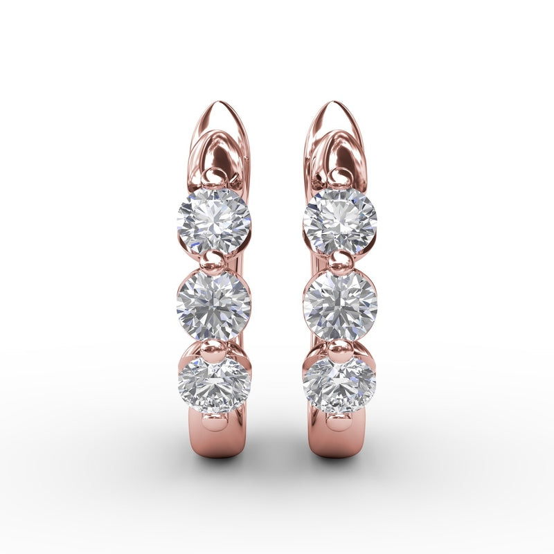 Fana Dainty and Delightful Diamond Hoop Earrings