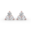 Fana Diamond Cluster Triangle Stud Earrings