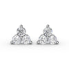 Fana Diamond Cluster Triangle Stud Earrings