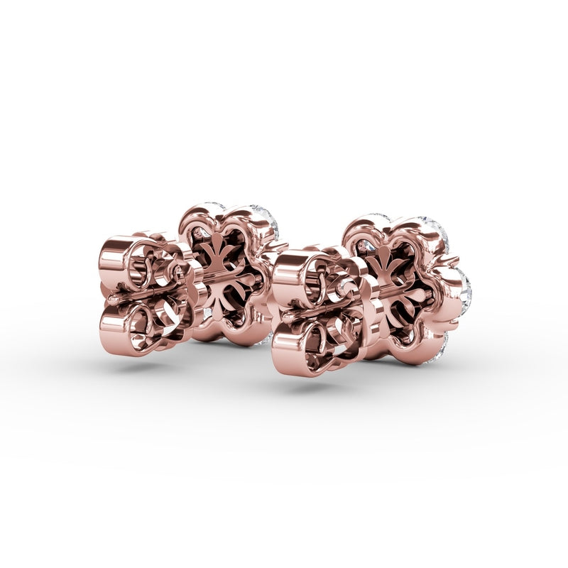 Fana Floral Diamond Stud Earrings