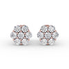 Fana Floral Diamond Stud Earrings