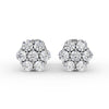 Fana Floral Diamond Stud Earrings