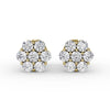 Fana Floral Diamond Stud Earrings