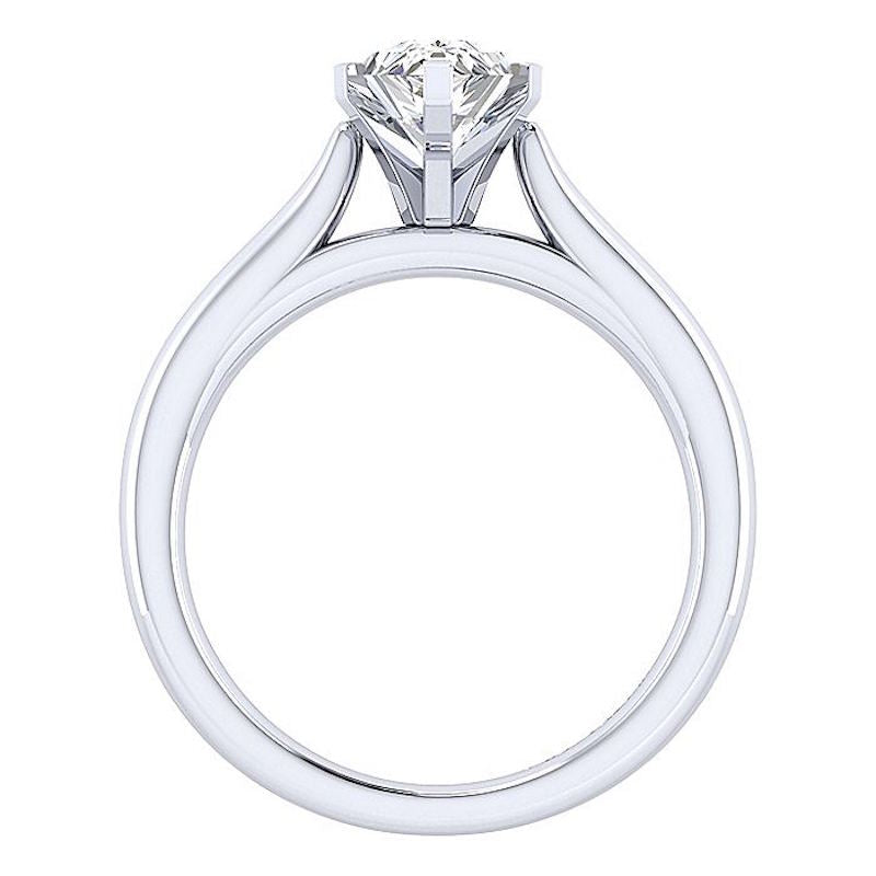 Gabriel & Co 14K White Gold Michelle Solitaire Diamond Engagement Ring