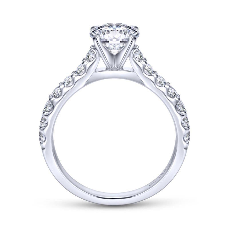 Gabriel & Co. 14k White Gold Contemporary Straight Engagement Ring