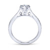 Gabriel & Co. 14k White Gold Victorian Straight Engagement Ring