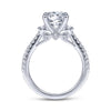 Gabriel & Co. 14k White Gold Contemporary 3 Stone Engagement Ring