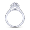 Gabriel & Co. 14k White Gold Contemporary Halo Engagement Ring