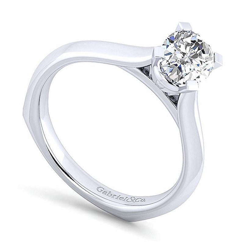 Gabriel & Co 14K White Gold Rina Solitaire Diamond Engagement Ring