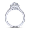 Gabriel & Co. 14k White Gold Contemporary Halo Engagement Ring