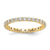 Quality Gold 14k Polished Size 9 Shared Prong 2 carat Diamond Complete Eternity Band